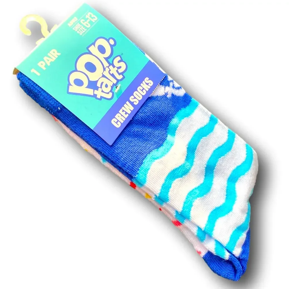 3/$20 Pop-Tarts Frosting & Sprinkles Funny Novelty Crew Socks - NWT